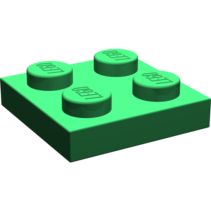 Flach 2x2 NEU New Olivgrün Grün Grün Olivgrün 4 X LEGO 3022 Schild 