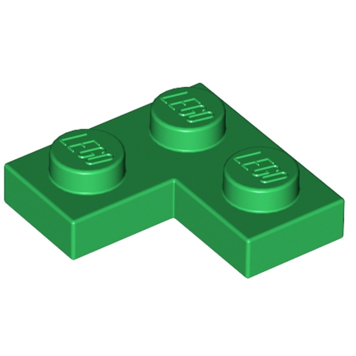Plate 2 x 2 Corner GREEN  2420 4 LEGO Parts~
