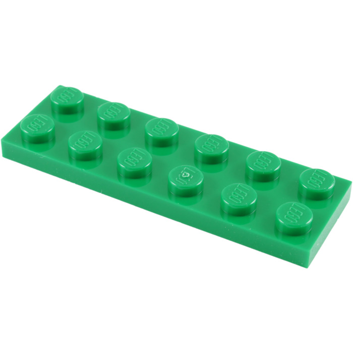 Lego Plate 2x6 Green x8 3795 