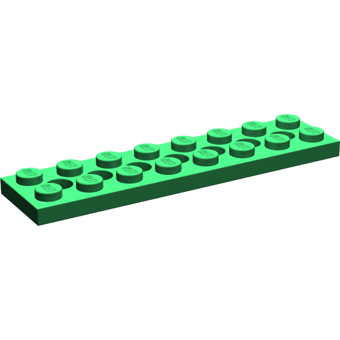 LEGO 2 x Technic Platte Lochplatte  3738 dunkel türkis  2x8   7 Löcher 8549 