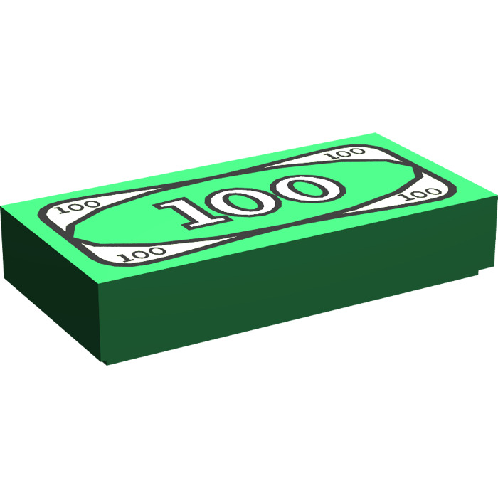 LEGO TILE 1x2 DOLLAR BILL minifig money part #3069bpx7 3069 