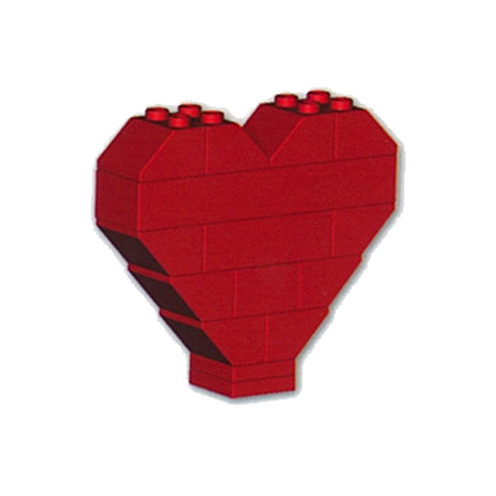 Adjusted Lego Heart, Bright Red Lego heart with a window to…