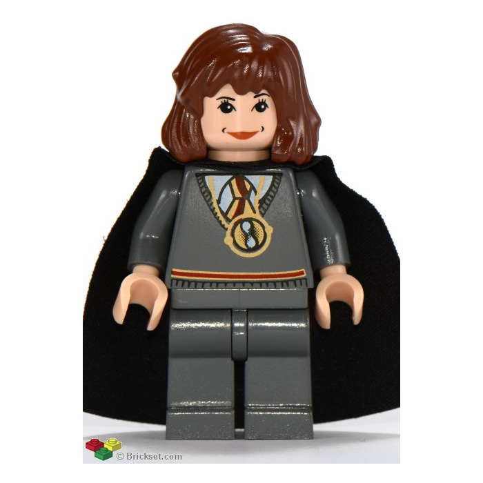 LEGO Hermione Granger with Dark Stone Gray Gryffindor uniform, Time and cape Minifigure | Owl - LEGO Marketplace