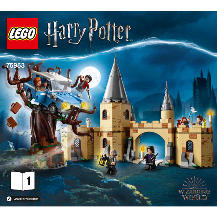 Lego Harry Potter Feuille Autocollant de Poudlard Cogneur Willow Set 75953 