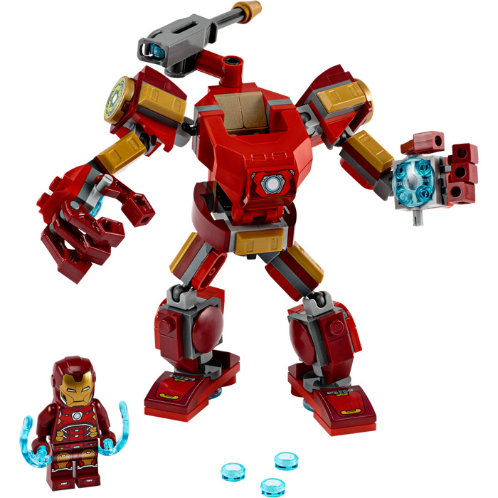 LEGO Superheroes: Iron Man Silver Hexagon on Chest and Power  Blasts for Hands and Feet : Toys & Games