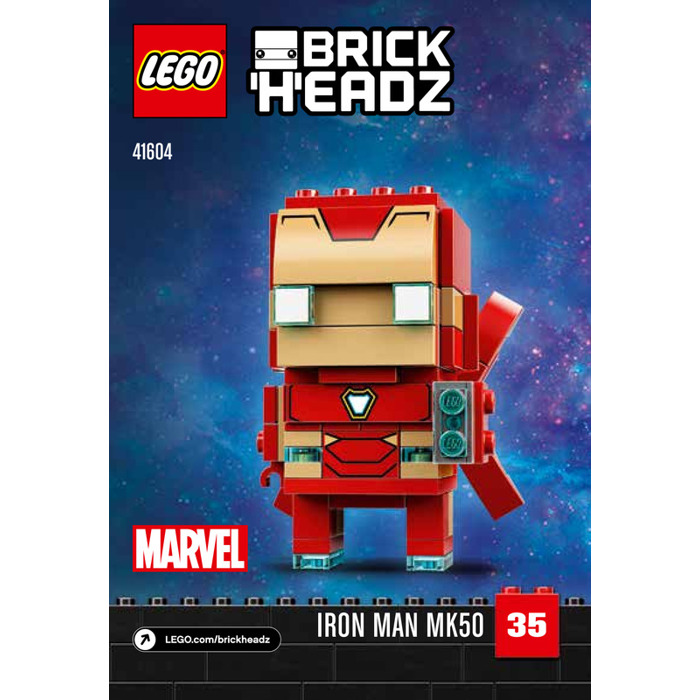 lego iron man brickheadz instructions