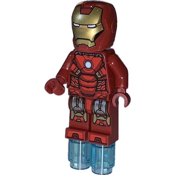 LEGO Iron Man with Mark 7 Armour with Large Helmet Visor and Foot ...