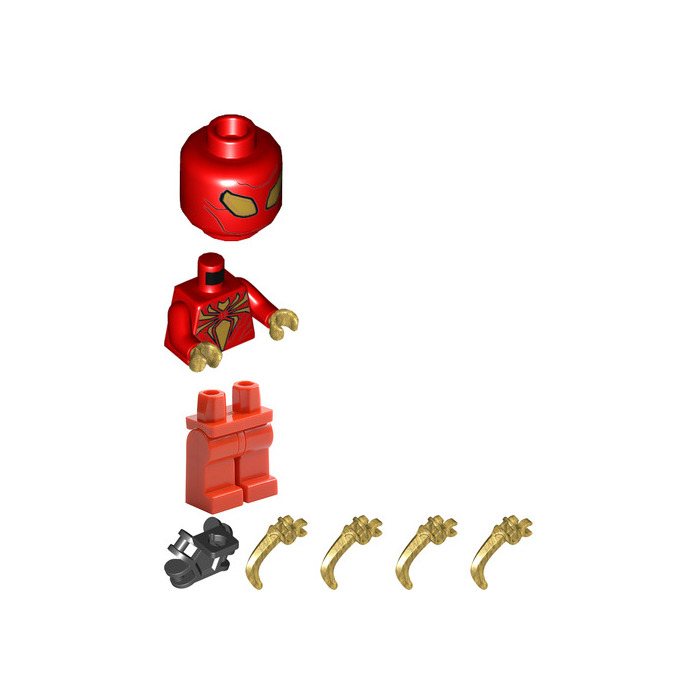 LEGO Iron Spider - Black Outlined Gold Emblem Minifigure | Brick Owl - LEGO Marketplace