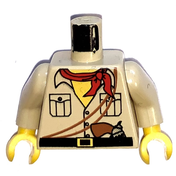 LEGO Johnny Thunder (desert) avec LEGO logo sur Retour Torse (973 ...