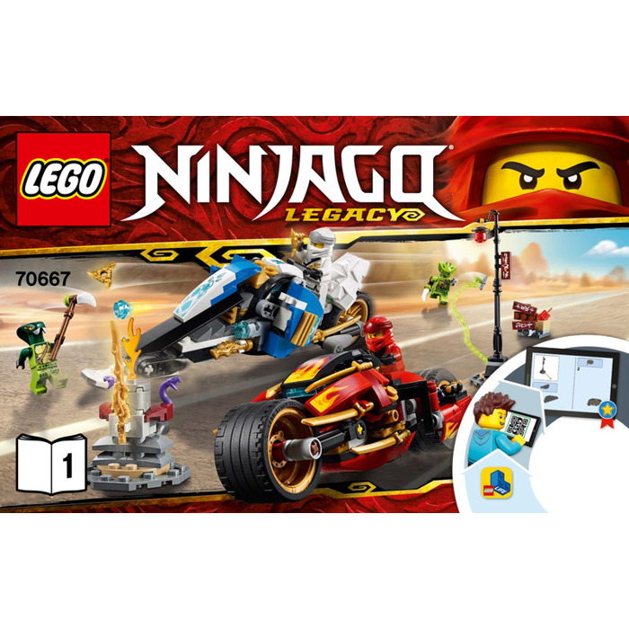 lego ninjago kai's blade cycle and zane's snowmobile