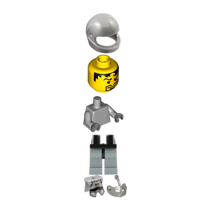 Lego Knight Minifigure Flat Silver Helmet with Flat Silver Pointed Visor X1 