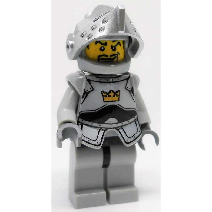 ☀️NEW Lego Minifig Hat Kingdoms Metallic Silver HELMET w/ Wings Castle Knight 