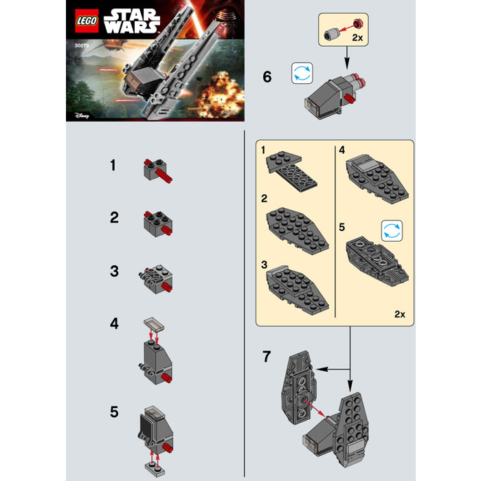 lomme midt i intetsteds fisk LEGO Kylo Ren's Command Shuttle Set 30279 Instructions | Brick Owl - LEGO  Marketplace