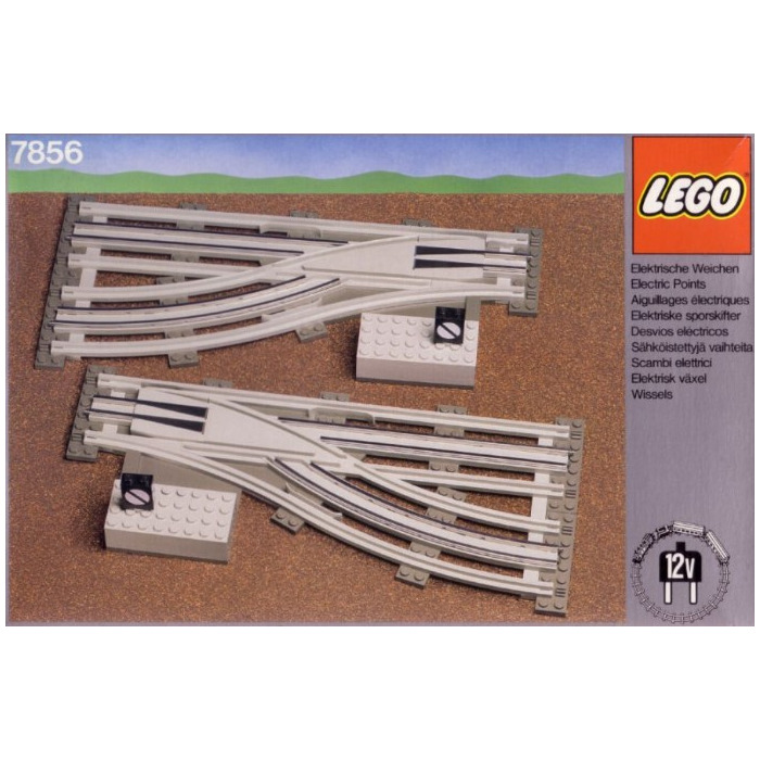 LEGO and Right Manual Points with Rails Grey 12V Set 7856 | Brick Owl - LEGO