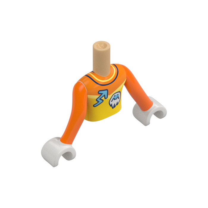 LEGO Liann with Orange and Yellow Ski Suit Friends Torso (73141 / 92456 ...