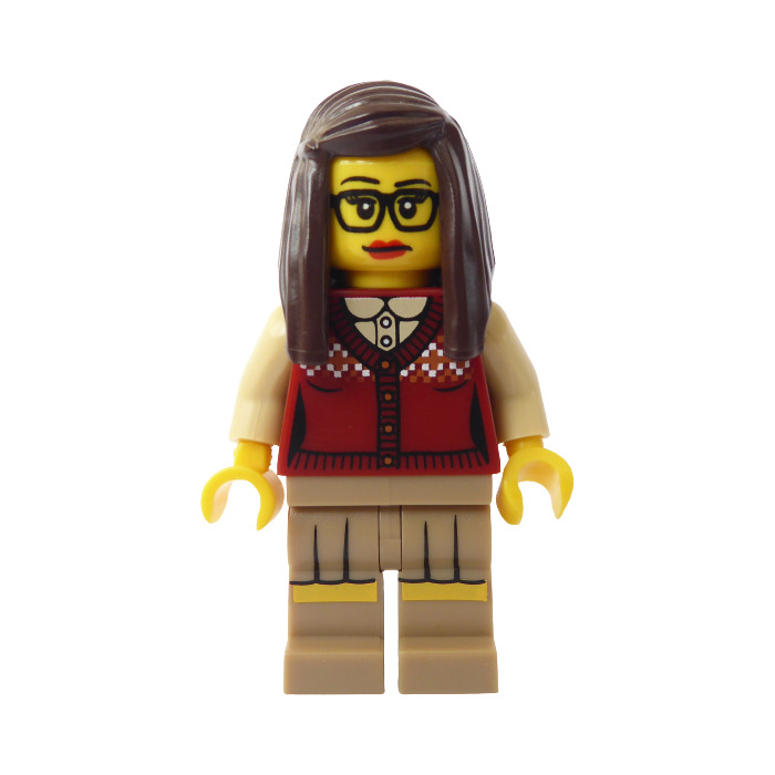 ☀️NEW Lego Minifig Hair Female Girl Dark Brown Long Straight w/ Side Part 