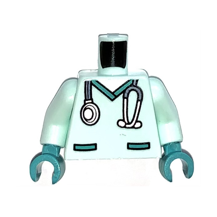 LEGO Light Aqua Veterinary with Stethoscope Minifig Torso (76382