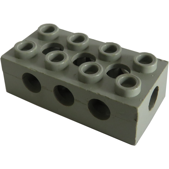 LEGO Light Gray Brick 2 x 4 with Holes and Hollow Studs (3709) Brick