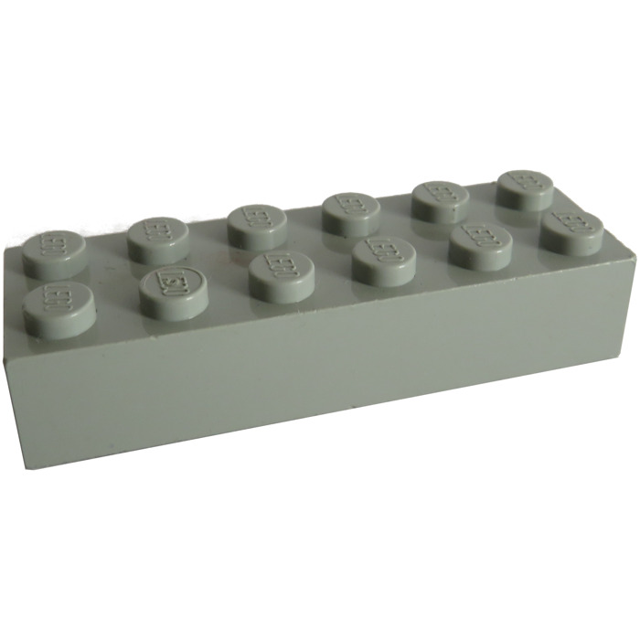 5x Lego 2456 Basic Stone 2x6 Black