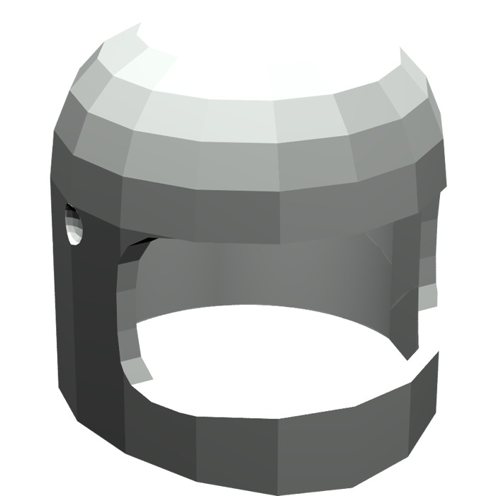 LEGO Light Gray Helmet with Thin Chinstrap and Visor Dimples | Brick ...