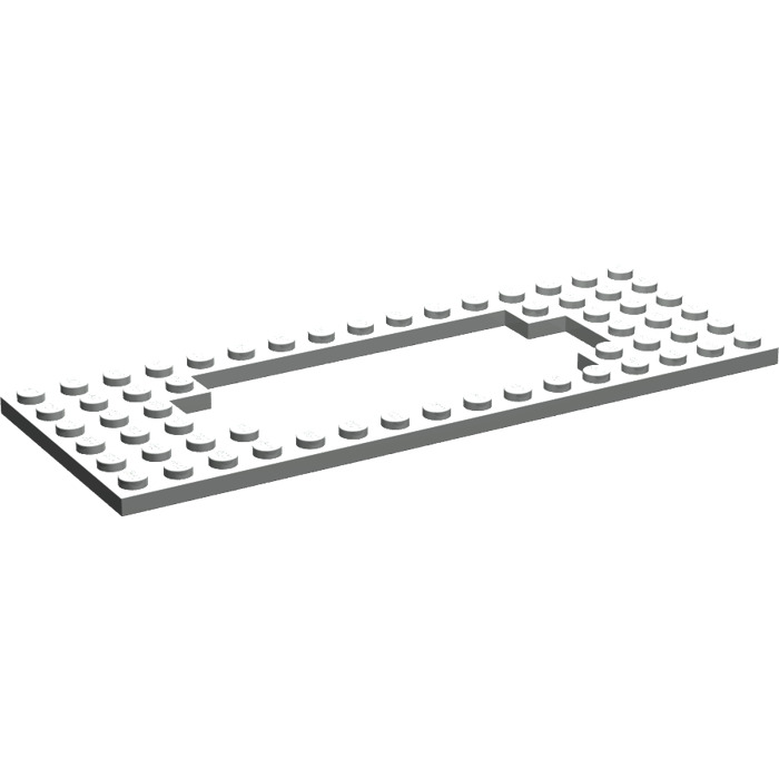 lego 6x24 base plate base in white 