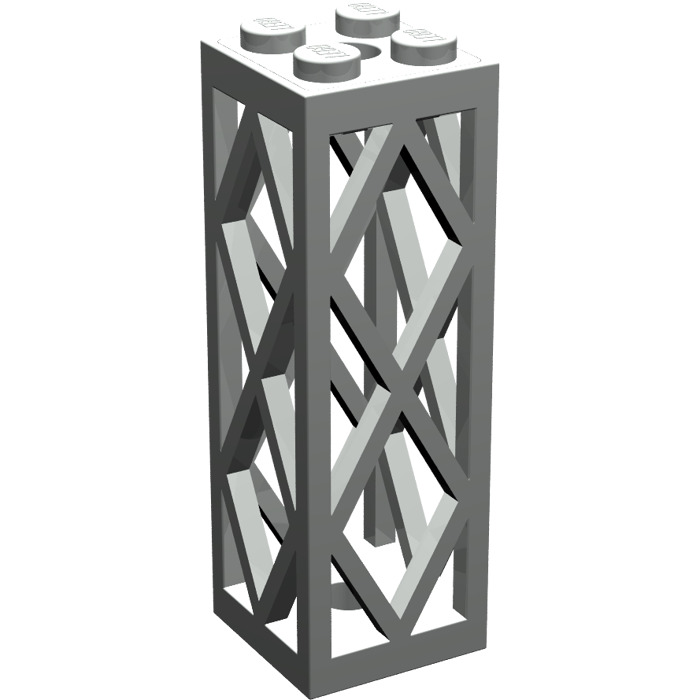 LEGO Light Gray Support 2 x 2 x 5 Lattice Pillar (Complete) | Brick Owl ...