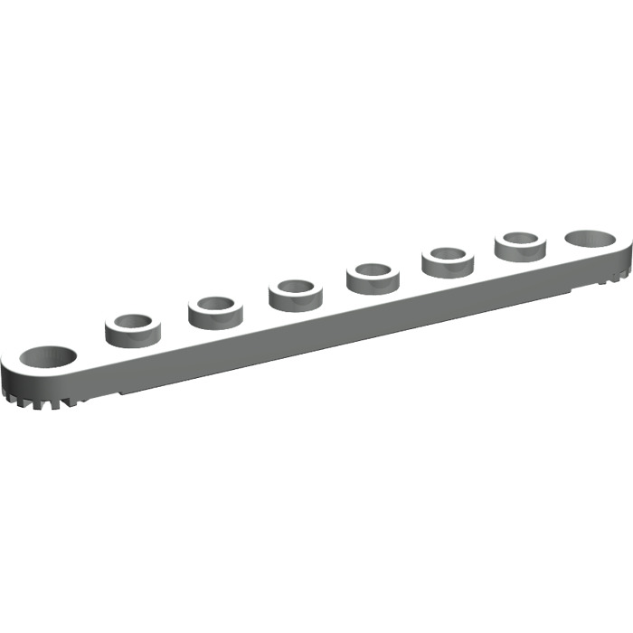 LEGO 4442 Old Gray Technic Plate 1 x 8 with Toothed Ends