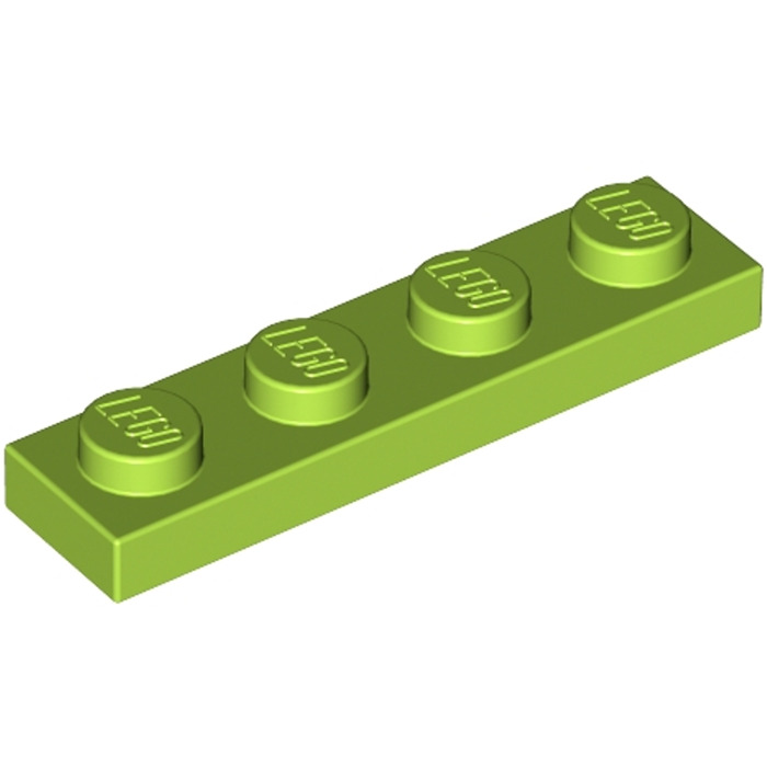 LEGO Parts~ 1x4 Plate 3710 LIME 10