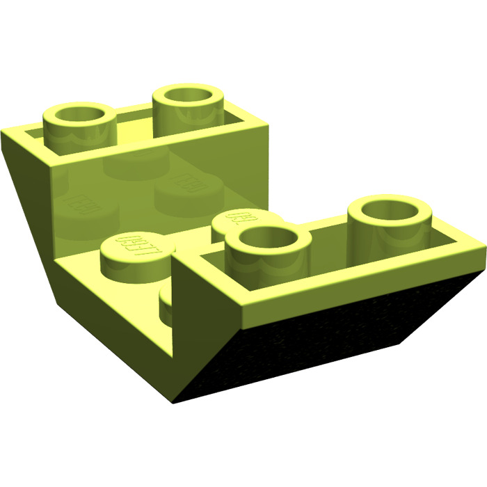 LEGO Lime Slope 2 x 4 (45°) Double Inverted with Open Center (4871