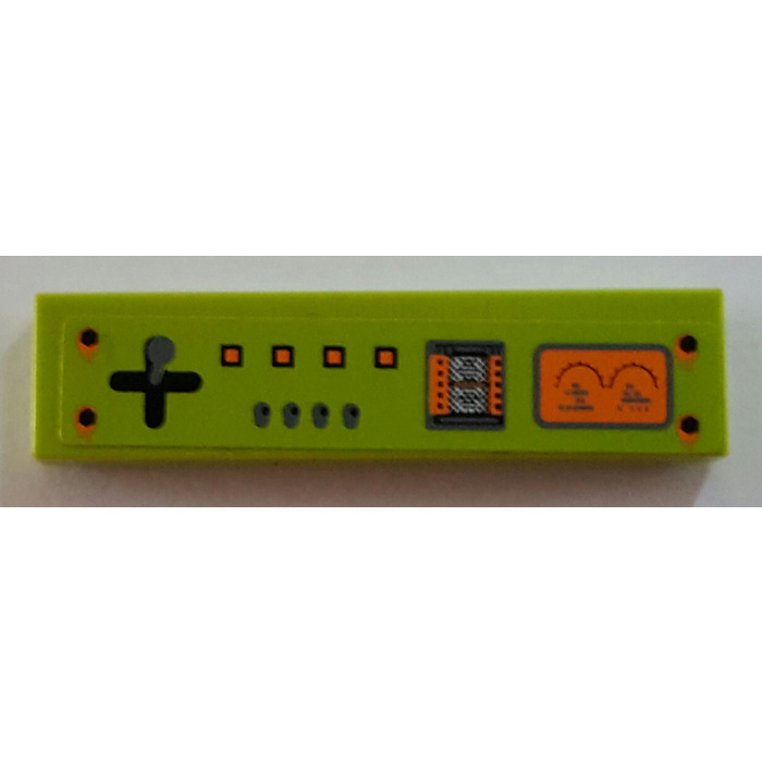 LEGO Lime Tile 1 x 4 with Gauges, Joystick, and Controls Sticker (2431 ...