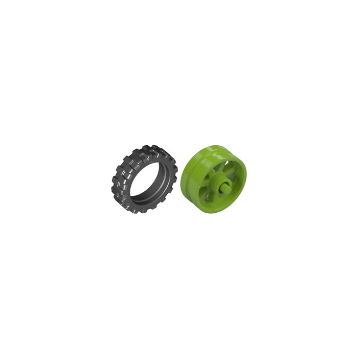 LEGO Lime Wheel Rim Ø15 x 6 with Tire Ø21 x 6 | Brick Owl