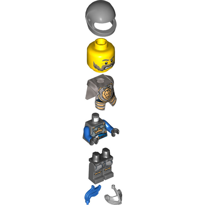 LEGO Lion Knight, Armor mit Lion Schild, Blau Feder, Helm mit Visier