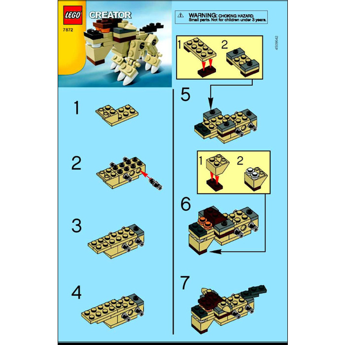 LEGO Lion Set 7872 Instructions