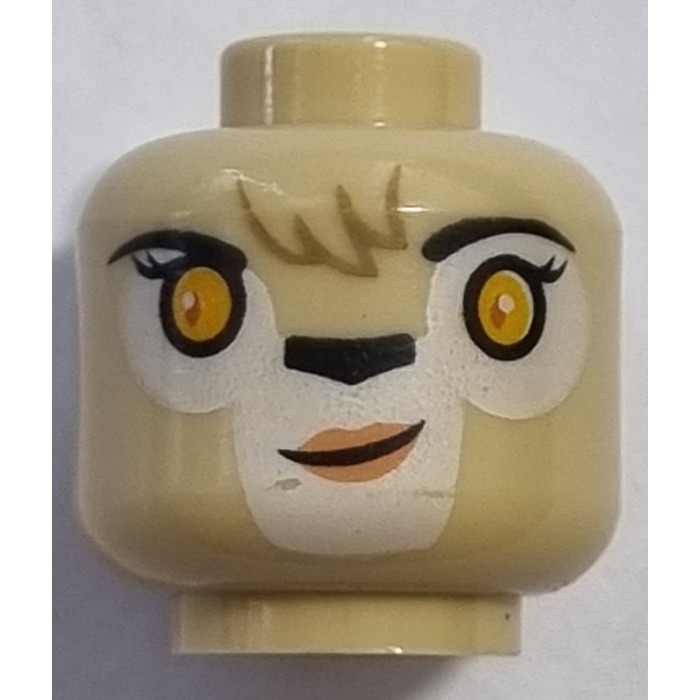 LEGO Lion Tribe Lioness Warrior Minifigure Head (Recessed Solid Stud ...