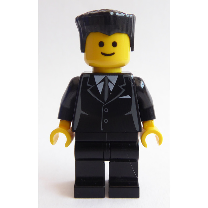 Lego 1 Hair Wig For Male  Man Minifigure Figure Black  Swept Back Sideburns 
