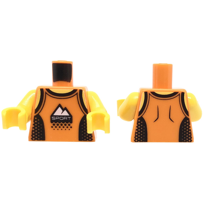 lego minifigure orange torso