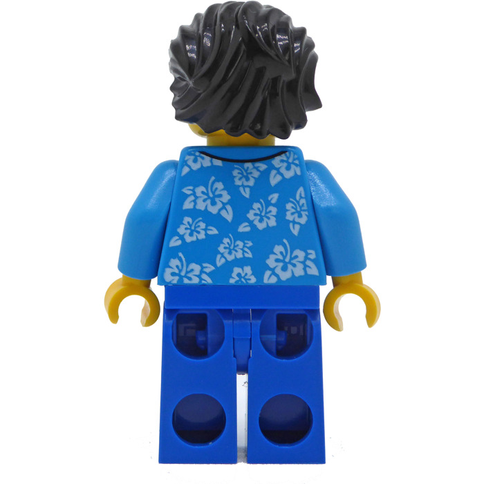 LEGO Man with Dark Azure Open Shirt Minifigure
