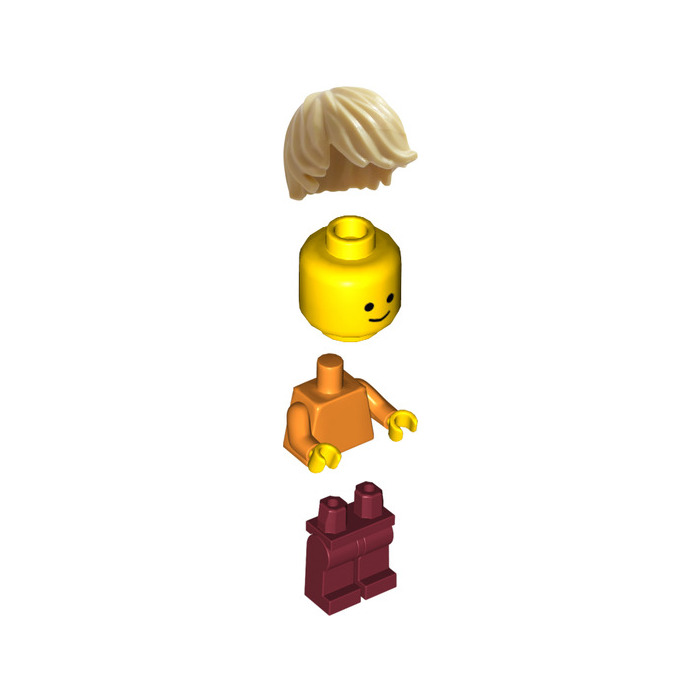 Minifigure Orange Man LEGO | LEGO Owl Marketplace Brick Shirt with -