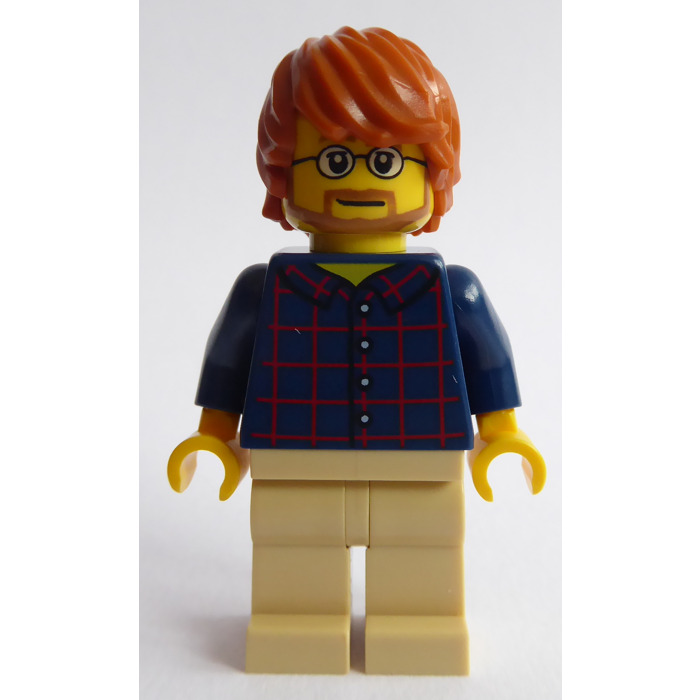 Lego 1x Minifig cheveux coiffure hair tousled ébouriffé dark orange 87991 NEUF