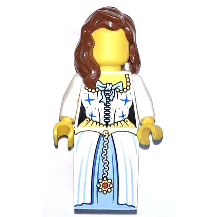 Details about   7 LEGO Bodice Torsos with Large Blue Bow and Laces and Heads 