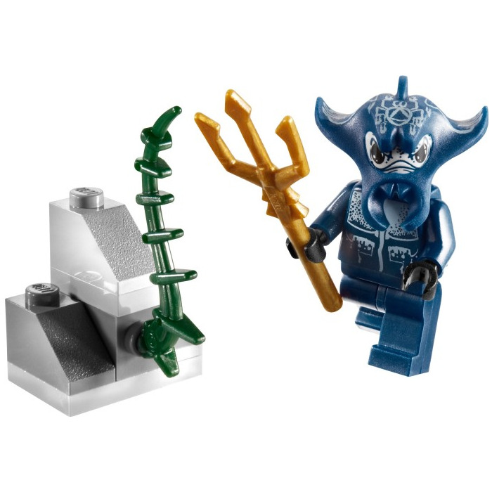 Lego 2 x Waffen Dreizack Atlantis Taucher 92289  perlgold 
