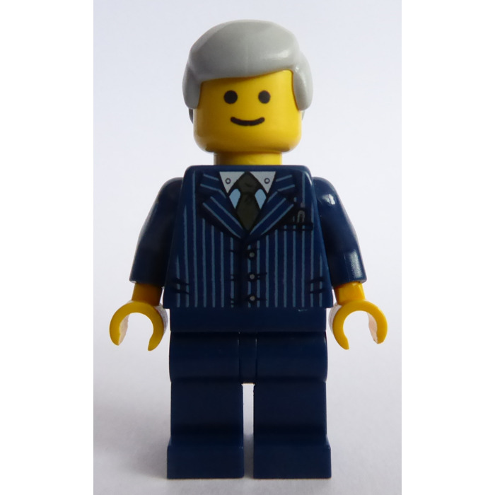 LEGO Dunkelblau Torso mit Pinstripe Jacket, Gold Tie und Pen (76382 / ...