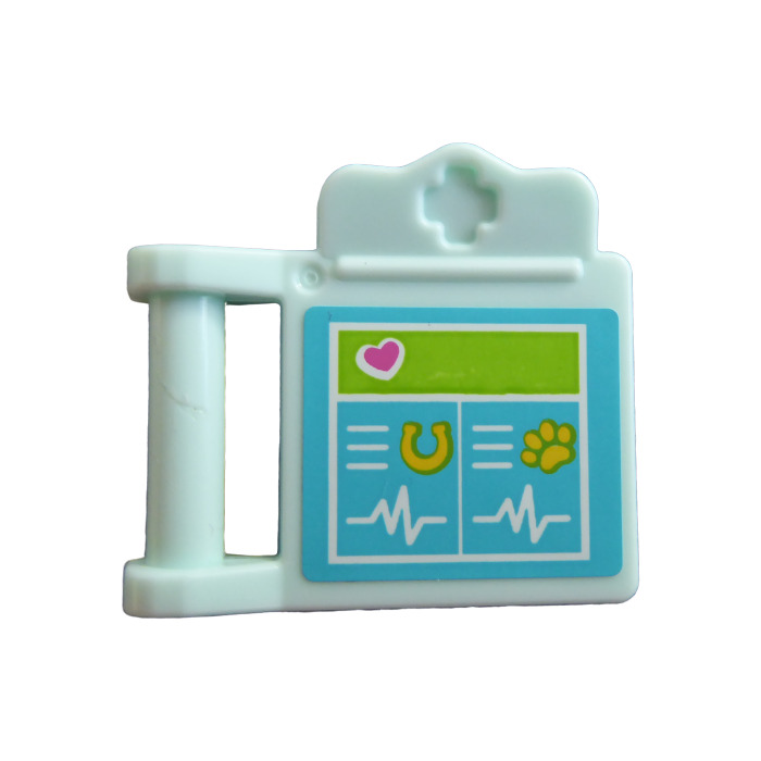 LEGO Medical Clipboard with Blue Traces Sticker (98393)