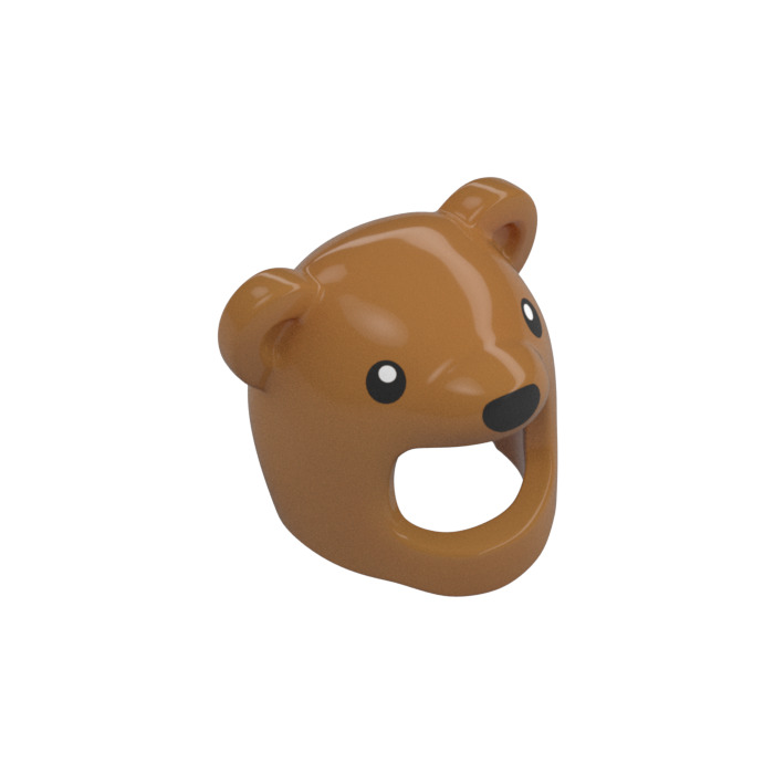 パーツ BEAR'S 717 LEGO Medium Dark Flesh Bear Costume Head Cover with Black Eyes
