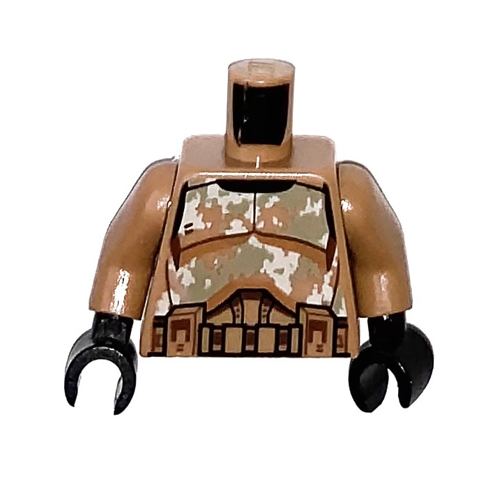 Star Wars Lego Clone Trooper Torso Medium Dark Flesh Camouflage *NEW*