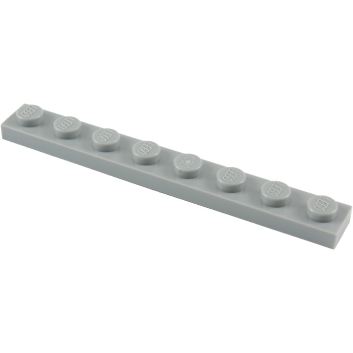 Lego ® 3Stk Plate 1x8 basic old-Dark Grey 3460 