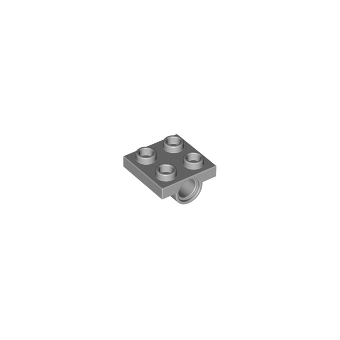 LEGO 2817 PLATE 2x2 WITH HOLES QTY x 15 MEDIUM STONE GREY BRAND NEW PARTS 