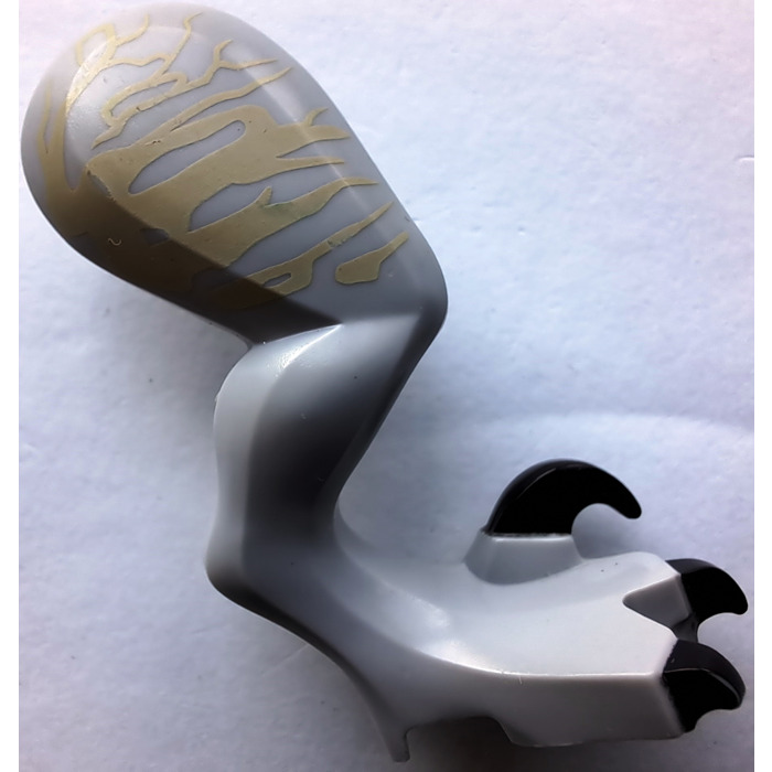 LEGO Medium Stone Gray Raptor Back Right Leg (Large) with Tan Markings ...