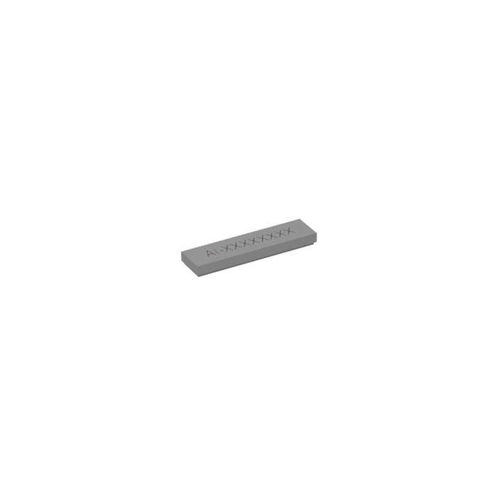 LEGO Medium Stone Gray Tile 1 x 4 with AI-XXXXXXXX (Game Code) (2431 ...