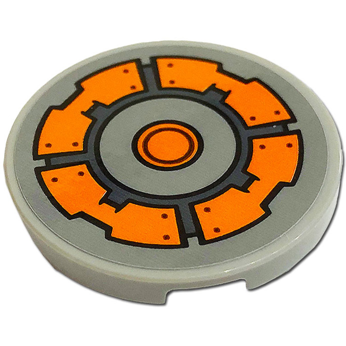 LEGO Medium Stone Gray Tile 3 x 3 Round with Ring, Plates Sticker